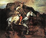 Rembrandt Canvas Paintings - The Polish Rider